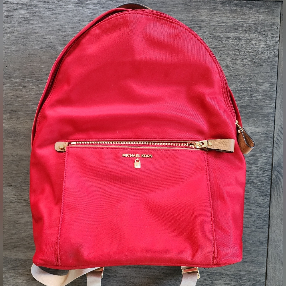 Michael Kors Kelsey Zip Large Backpack - Bright Red